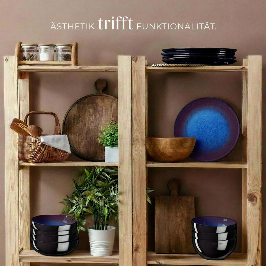 Tectake  Service de table MARE pour 6 personnes, fait à la main 