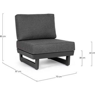 mutoni Modularer Gartenstuhl Infinity anthrazit  