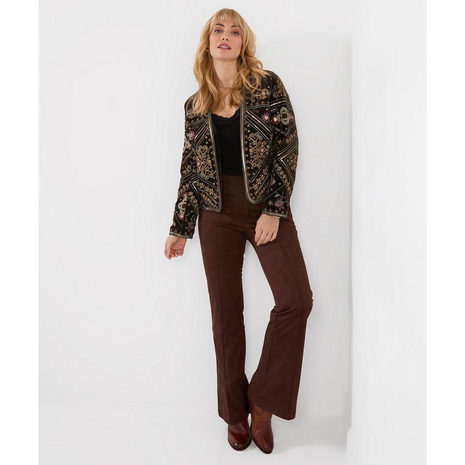 Joe Browns Ausgestellte Hose aus Wildlederimitat mit Ziernaht  