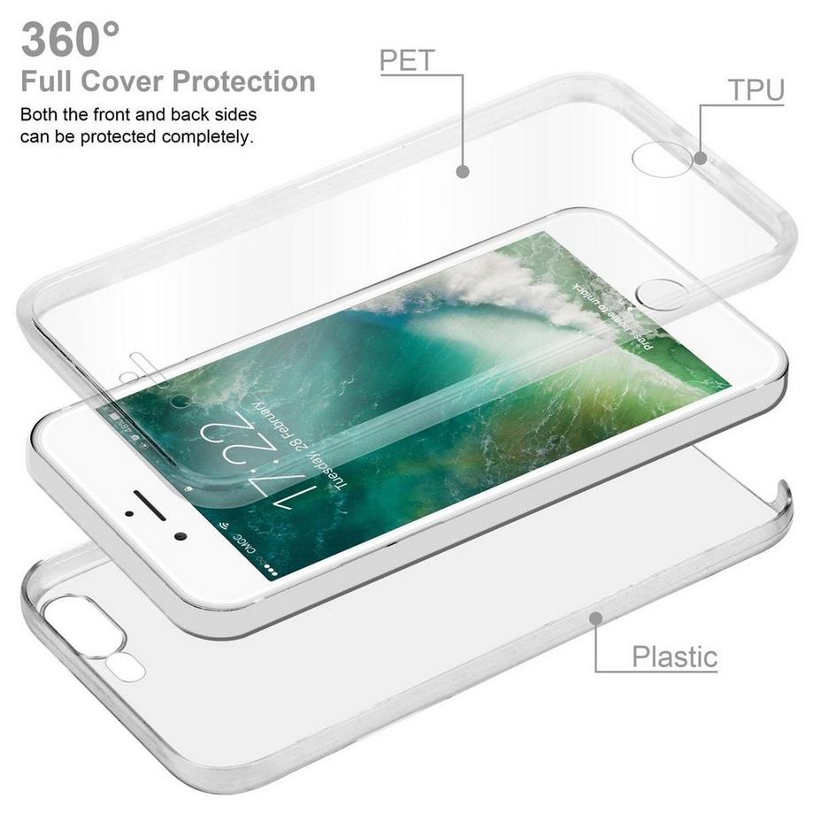 Cadorabo  Hülle für Apple iPhone 7 PLUS  7S PLUS  8 PLUS 360° Full Body Front- und Rückenschutz 