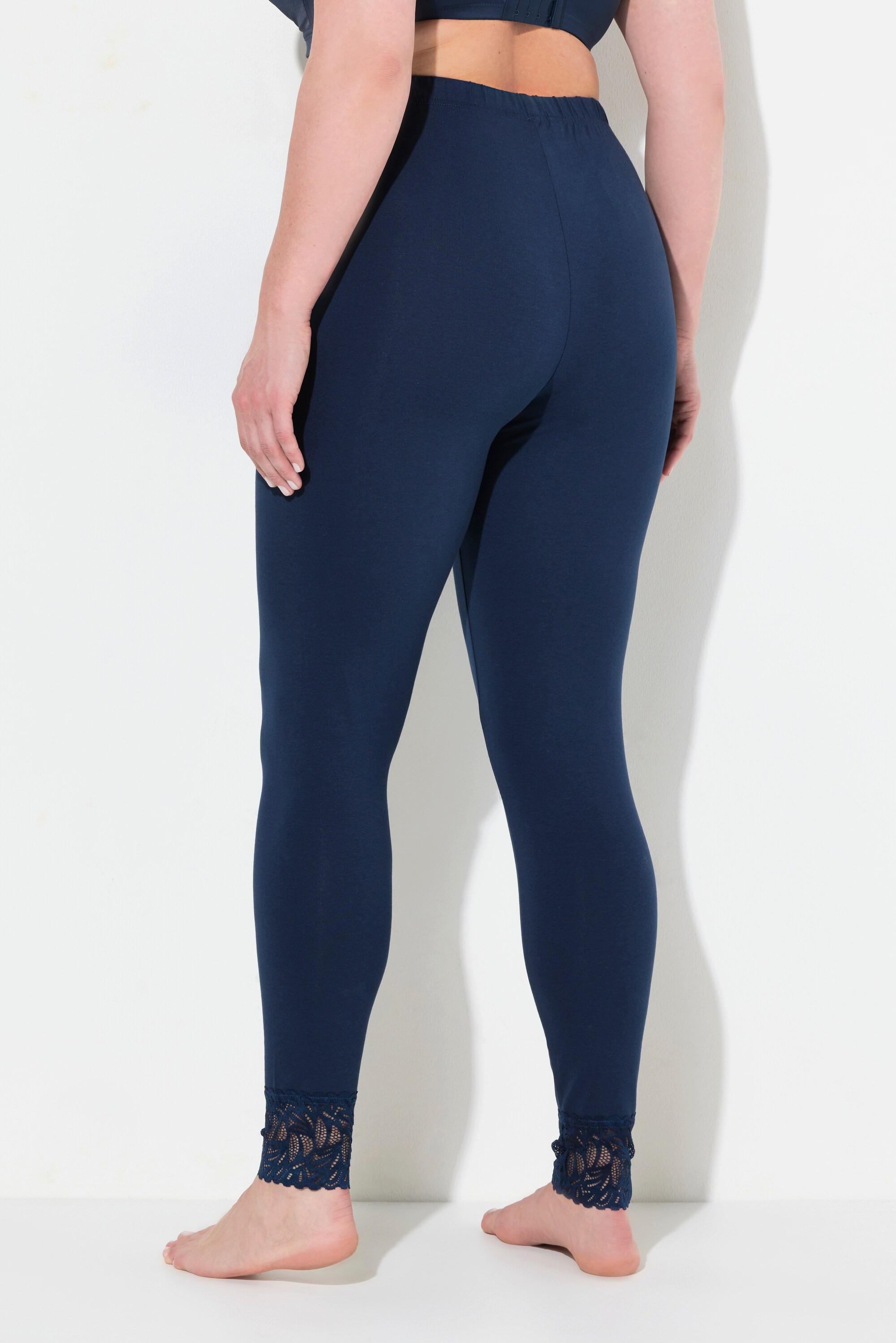 Ulla Popken  Leggins con orlo di pizzo 