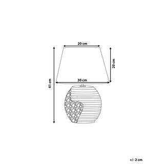 Beliani Lampe à poser en Porcelaine Traditionnel ESLA  