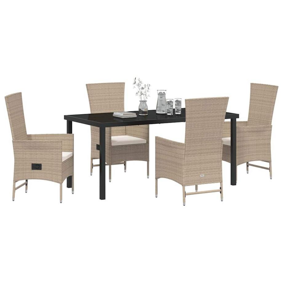 VidaXL Ensemble de jardin poly rattan  