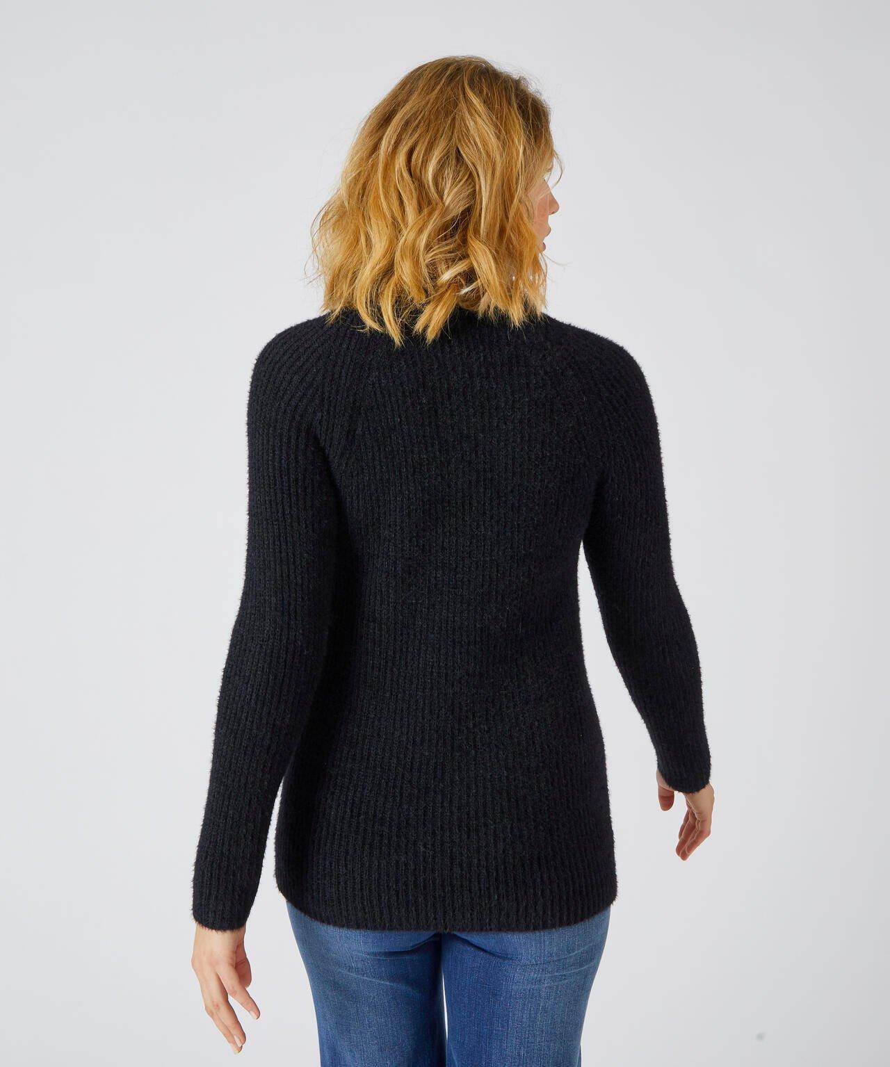 Damart  Pullover aus umweltfreundlichem Fransenstrick mit Polokragen. 