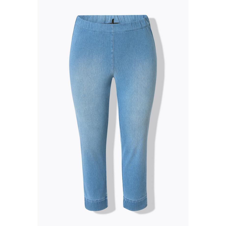 Ulla Popken Corsaire Sienna en jersey Jambe slim fente à l'ourlet  