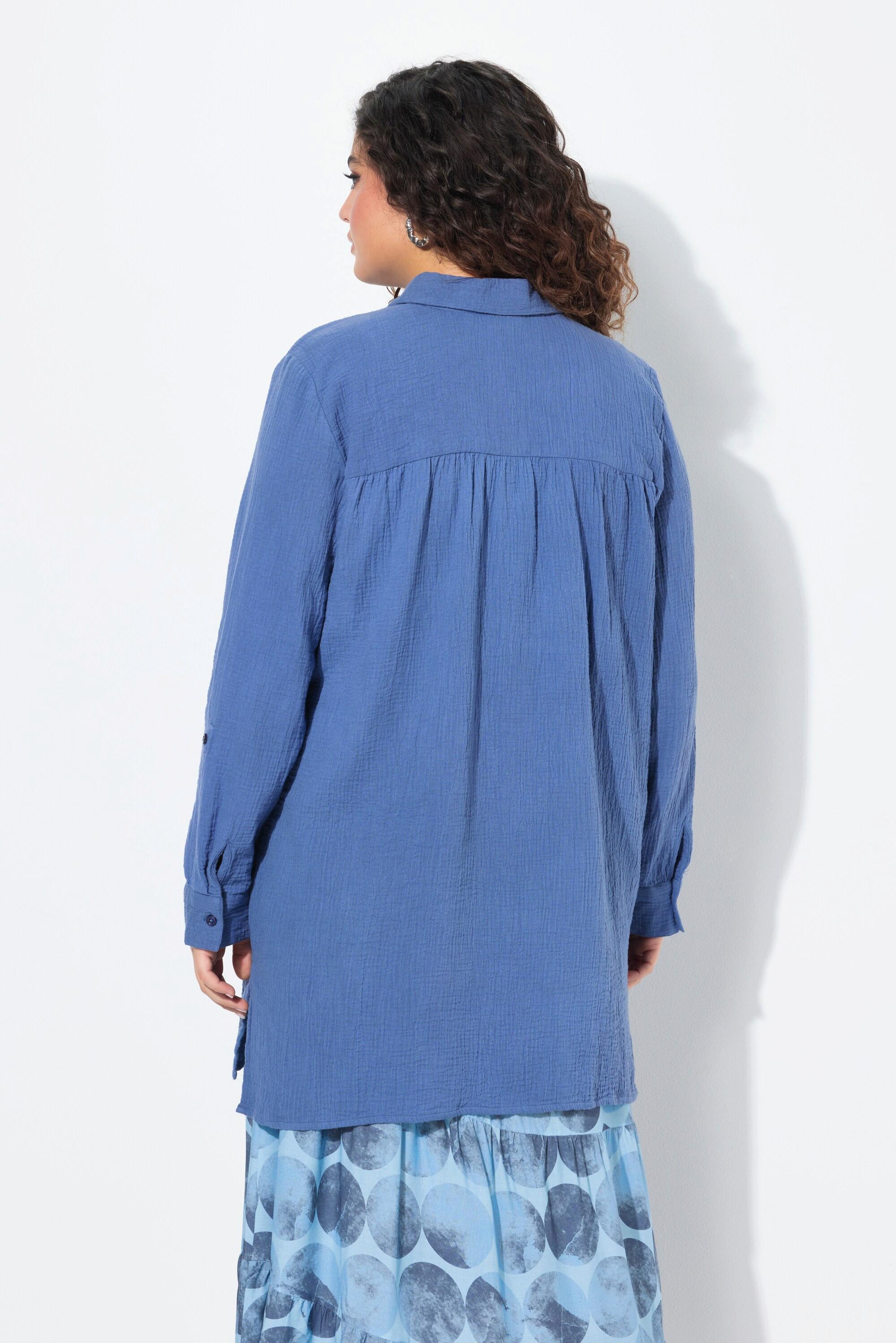 Ulla Popken A-Linie Musselin Bestickte Bluse  