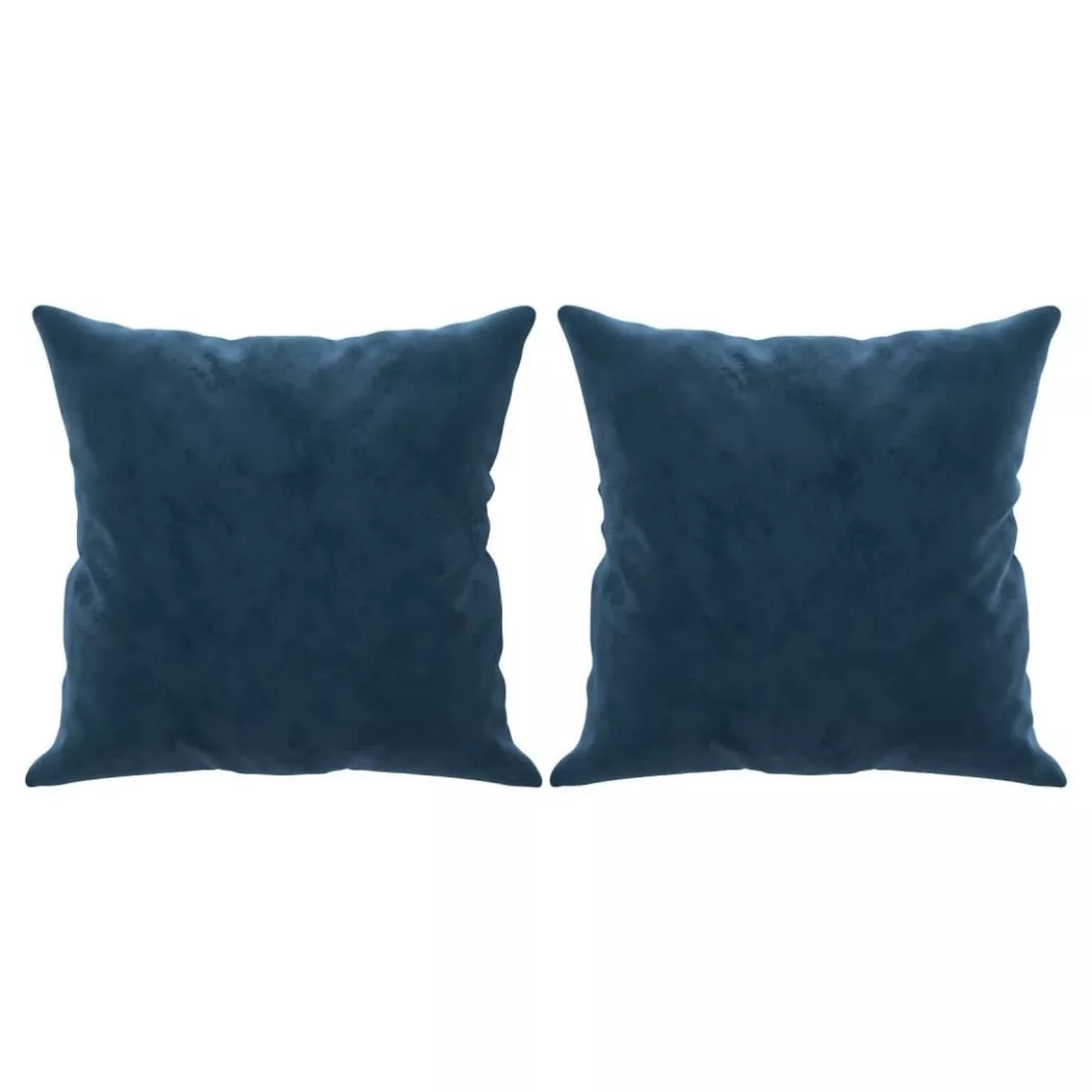 VidaXL - Oreiller décoratif velours, One Size, Bleu