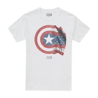 CAPTAIN AMERICA T-Shirt Stampa Grafica Scudo  