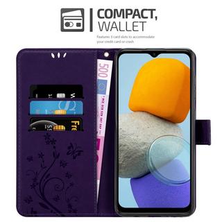 Cadorabo  Hülle für Samsung Galaxy M23 5G Blumen Design Magnetverschluss 