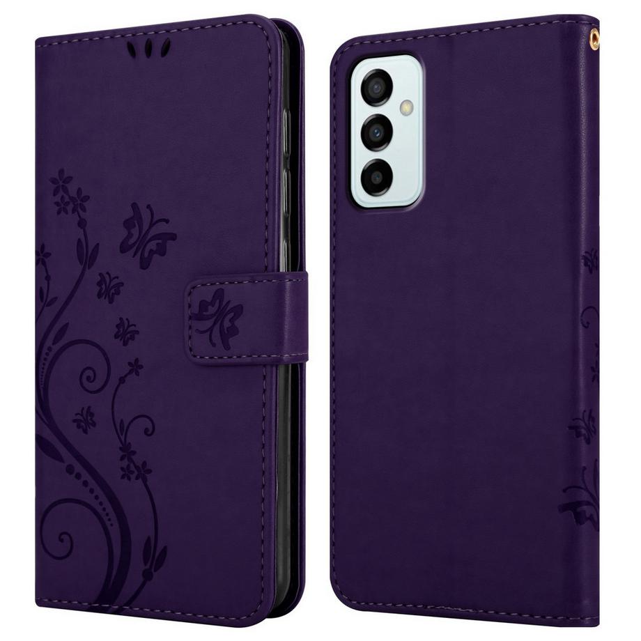 Cadorabo  Hülle für Samsung Galaxy M23 5G Blumen Design Magnetverschluss 