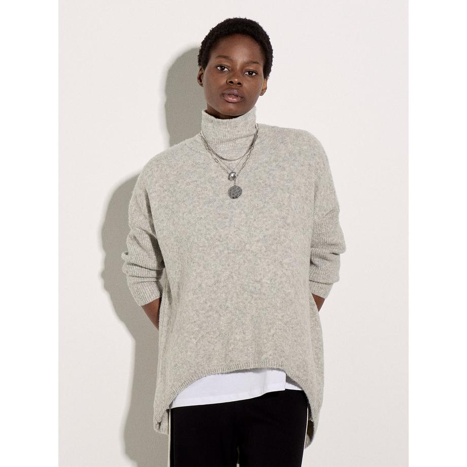Regenbogenfleck-Cape-Pullover