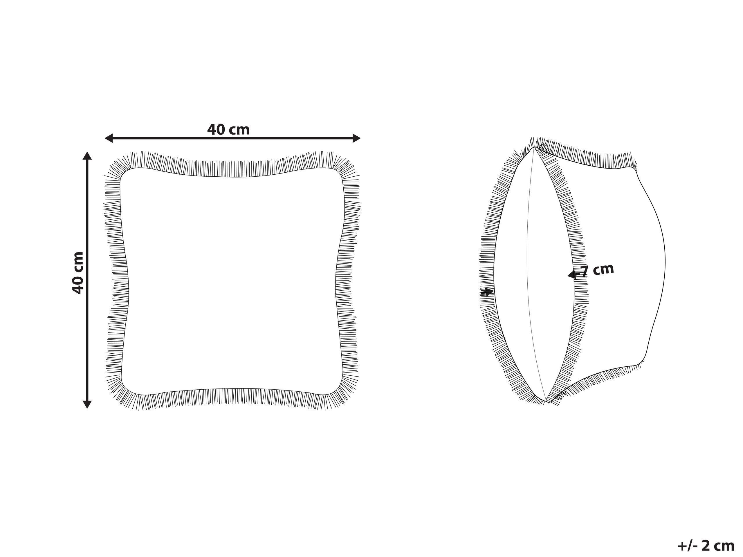 Beliani Polsterauflage aus Samtstoff Boho POTHOS  