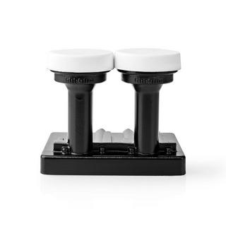 Nedis  LNB | Quad Monoblock 4,3° | Connettore di uscita: 4x connettore F | Campo del fattore di rumore: 0,85 dB | Guadagno di conversione: 52 - 67 dB | Bianco | Adatto per: Astra1+ / Astra3 