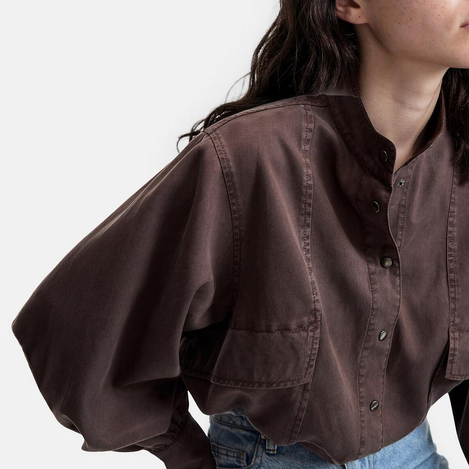 La Redoute Collections Chemise col montant manches bouffantes  