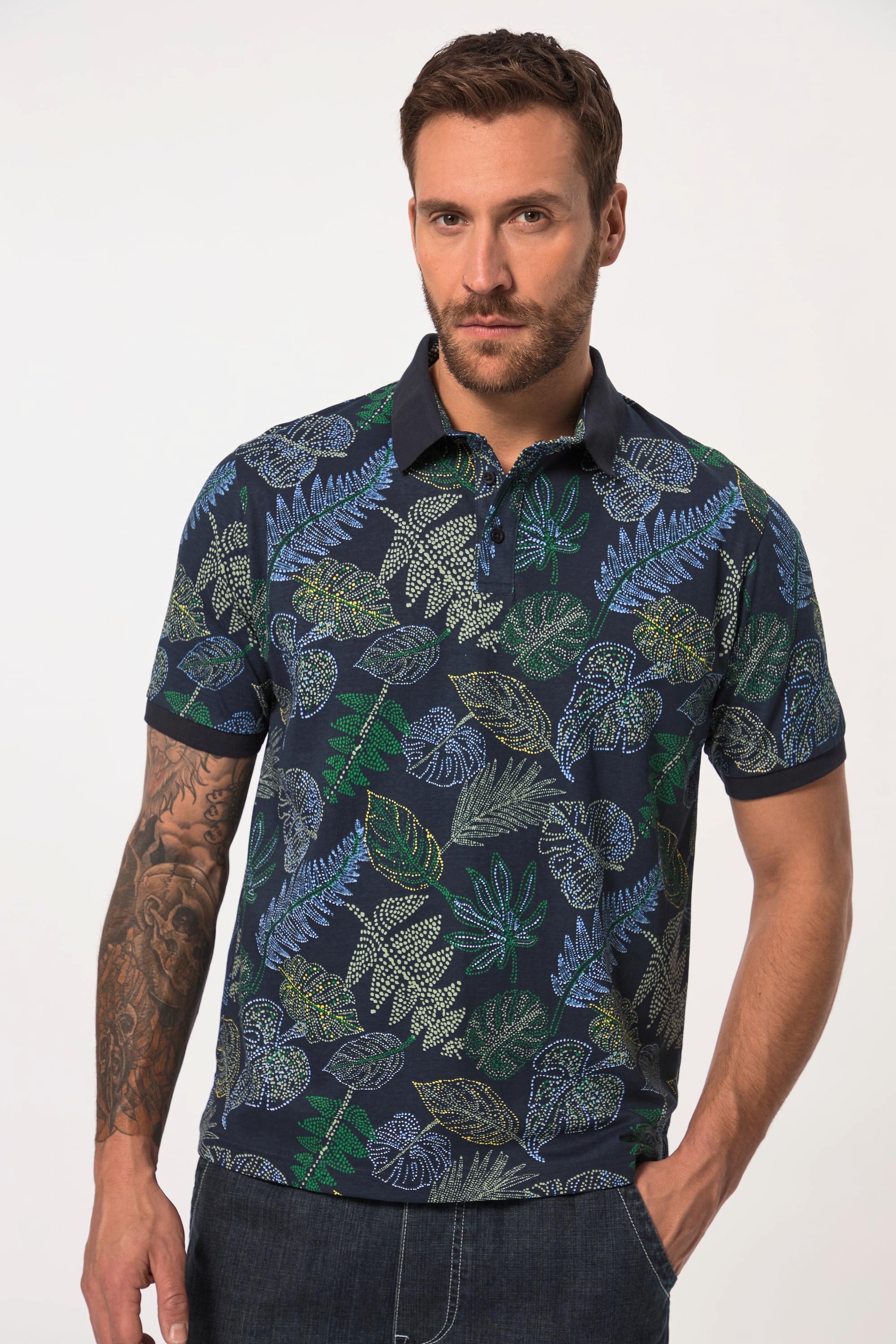 JP1880 Kurzarm Allover Print Poloshirt  