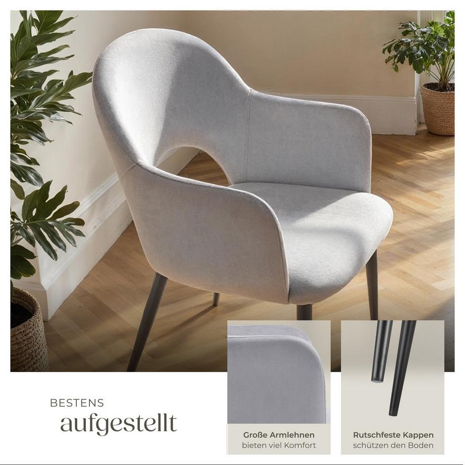 Tectake Poltrona Sachel effetto velluto, imbottita  