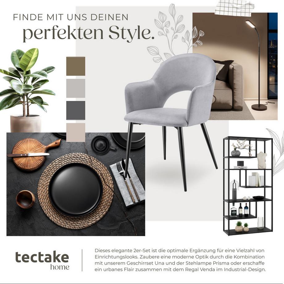 Tectake Poltrona Sachel effetto velluto, imbottita  