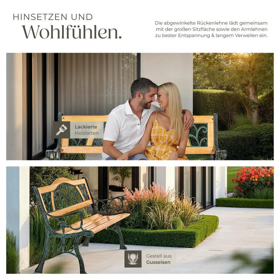 Tectake Panchina da giardino Kathi  2 posti  