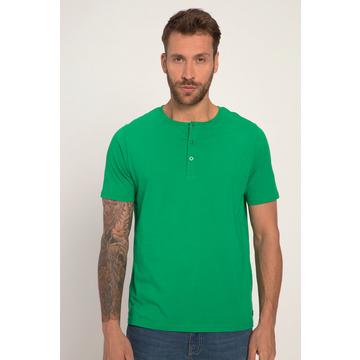 T-shirt Henley, collection Basic. Manches courtes et patte de boutonnage