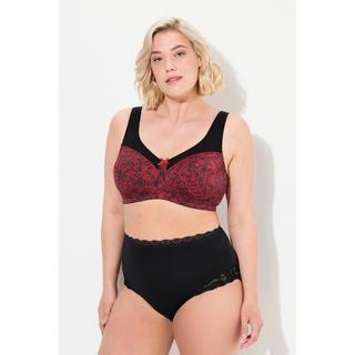 Ulla Popken Reggiseno sostenitivo stampa pizzo senza ferretto coppa C-F  