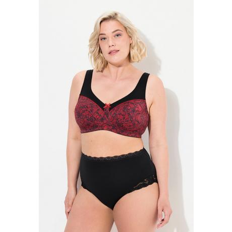 Ulla Popken Reggiseno sostenitivo stampa pizzo senza ferretto coppa C-F  