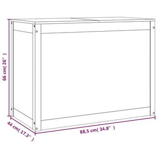 VidaXL  contenitore per bucato Legno di pino 