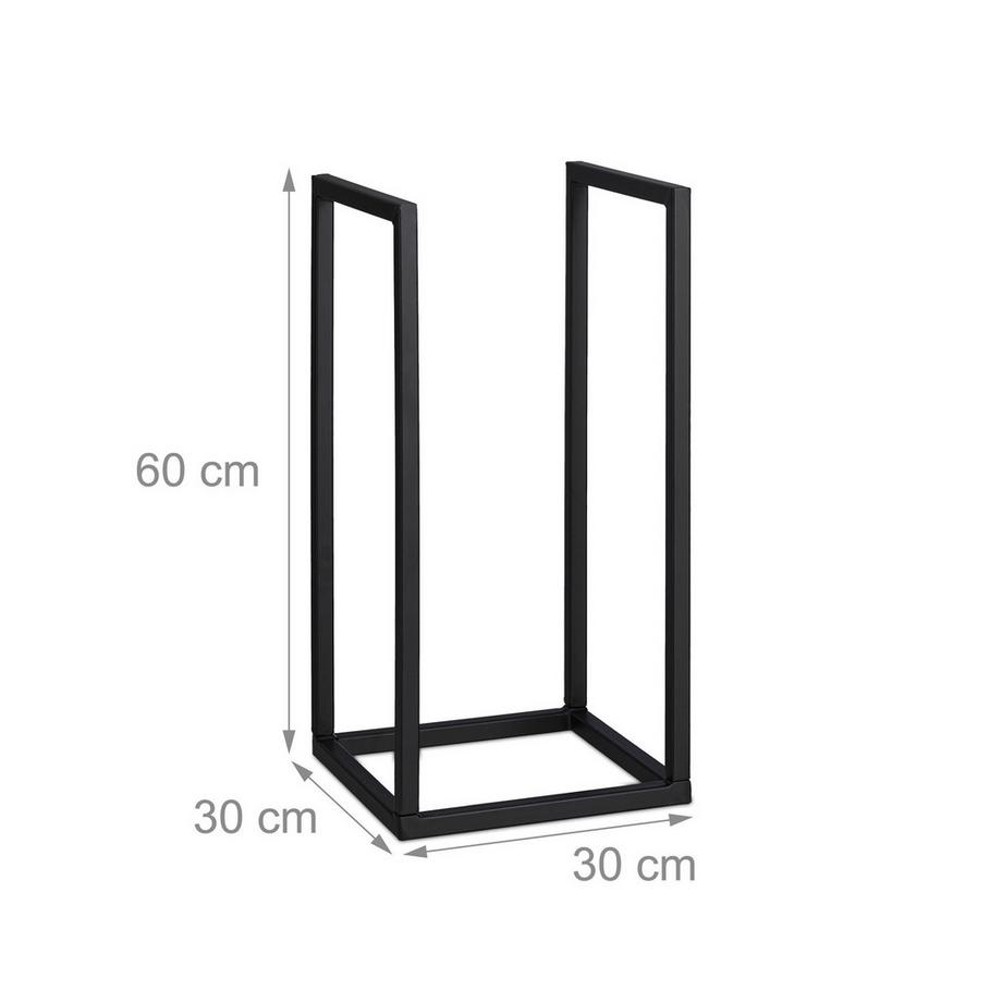 Northix Support à bois de chauffage – Support de stockage de bûches  