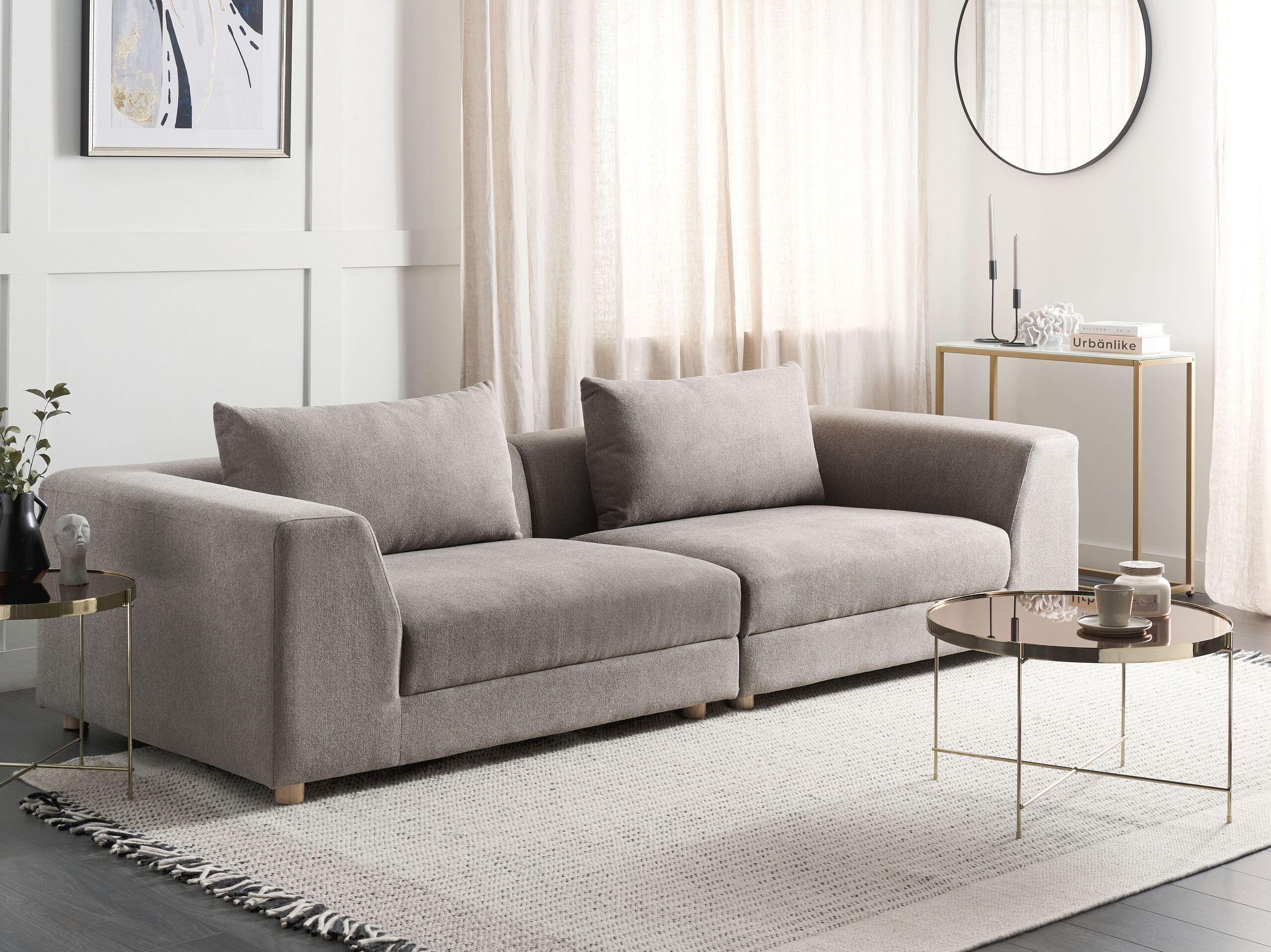 Beliani 3 Sitzer Sofa aus Stoff Modern LERMON  