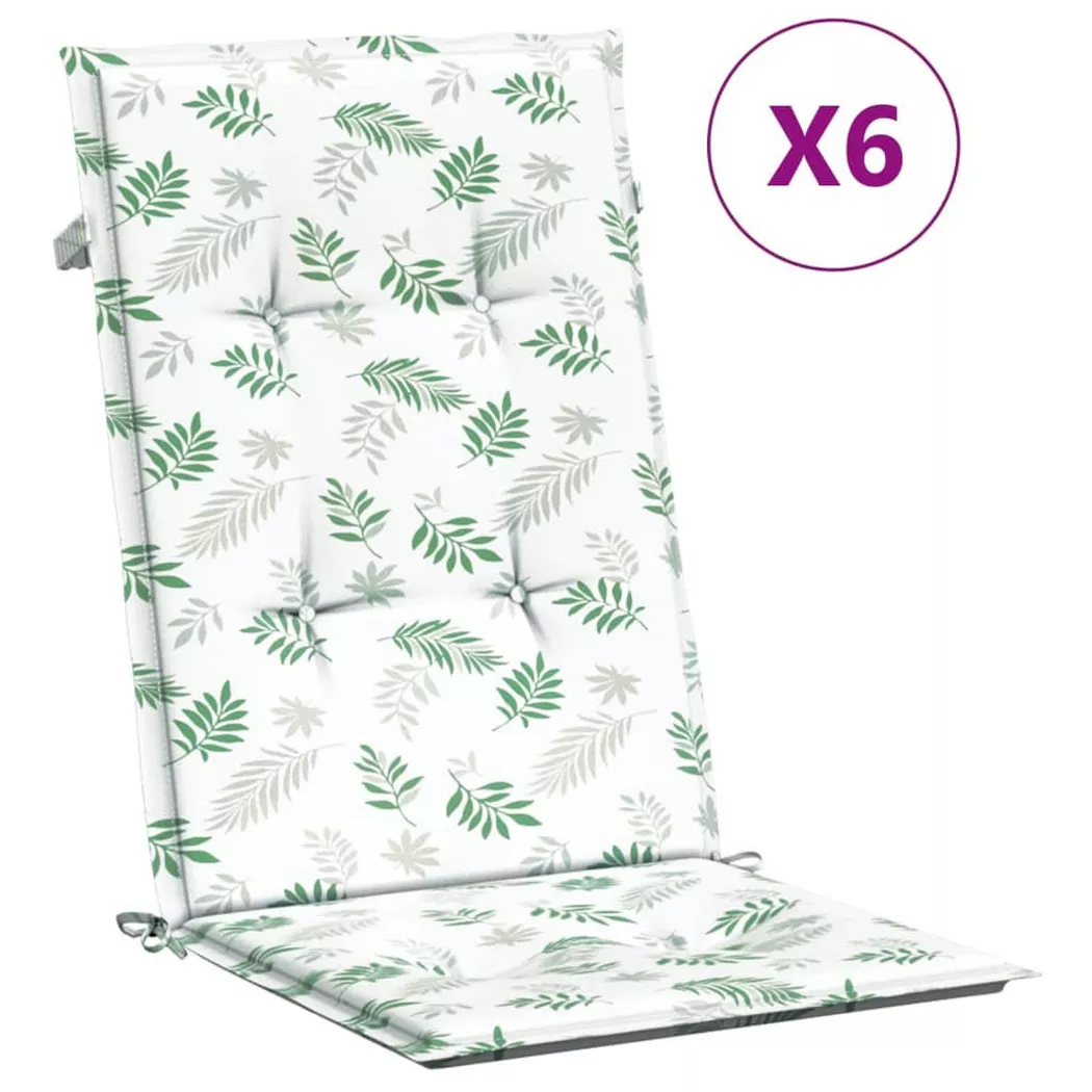 VidaXL - Coussin de chaise à dossier haut tissu, One Size, Vert
