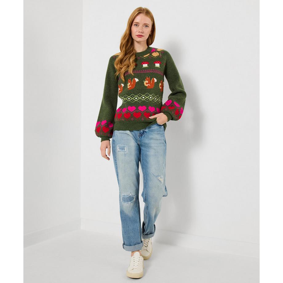 Joe Browns Jacquard Waldmotiv Pullover  