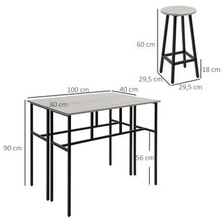 HOMCOM  Ensemble de table de bar 