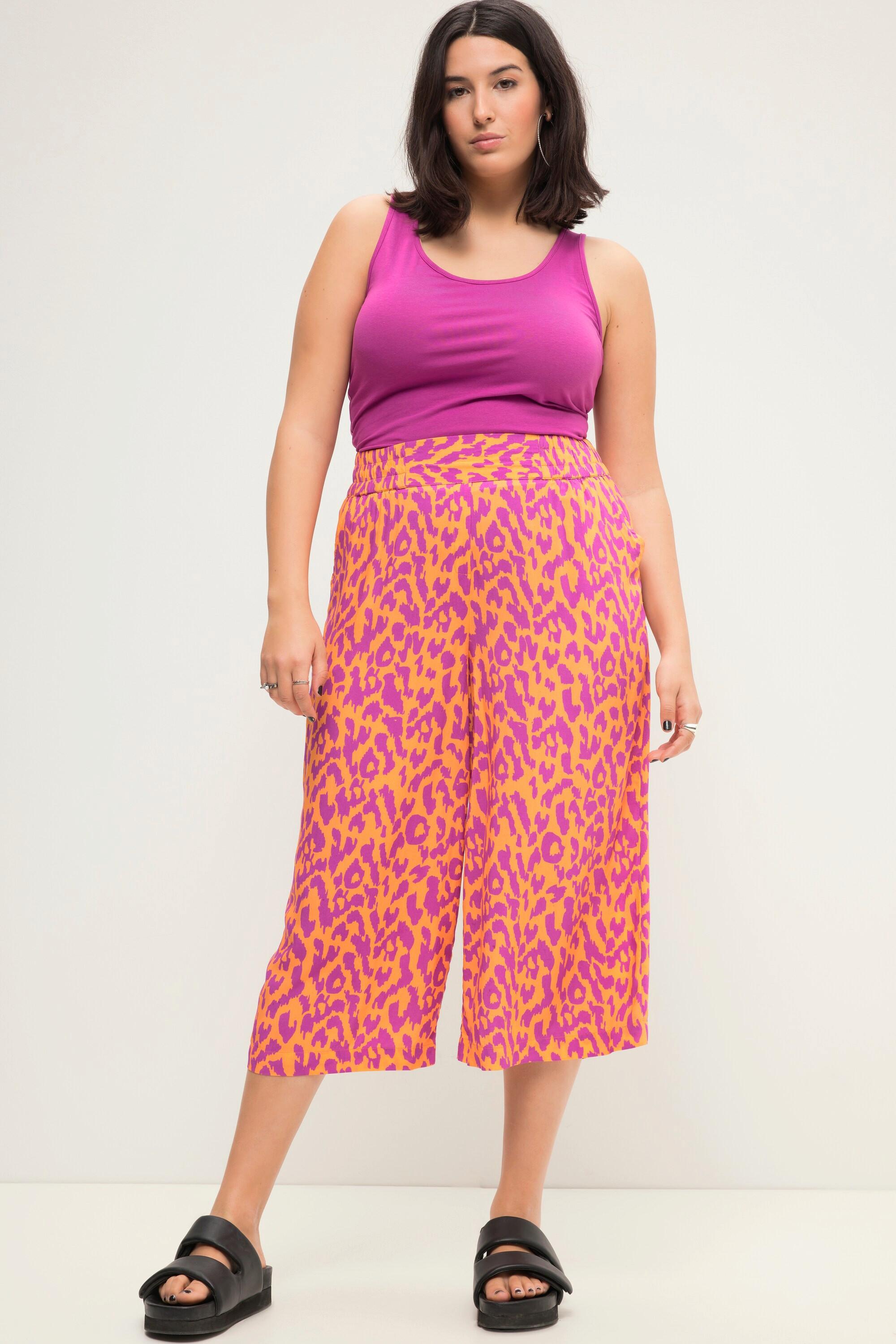 Studio Untold  Jupe-culotte à imprimé coloré, jambes larges et taille élastique 