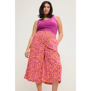 Studio Untold  Culottes con taglio della gamba ampio, design animalier colorato e cintura elastica 