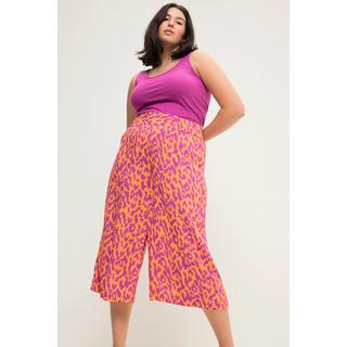 Studio Untold  Culottes con taglio della gamba ampio, design animalier colorato e cintura elastica 