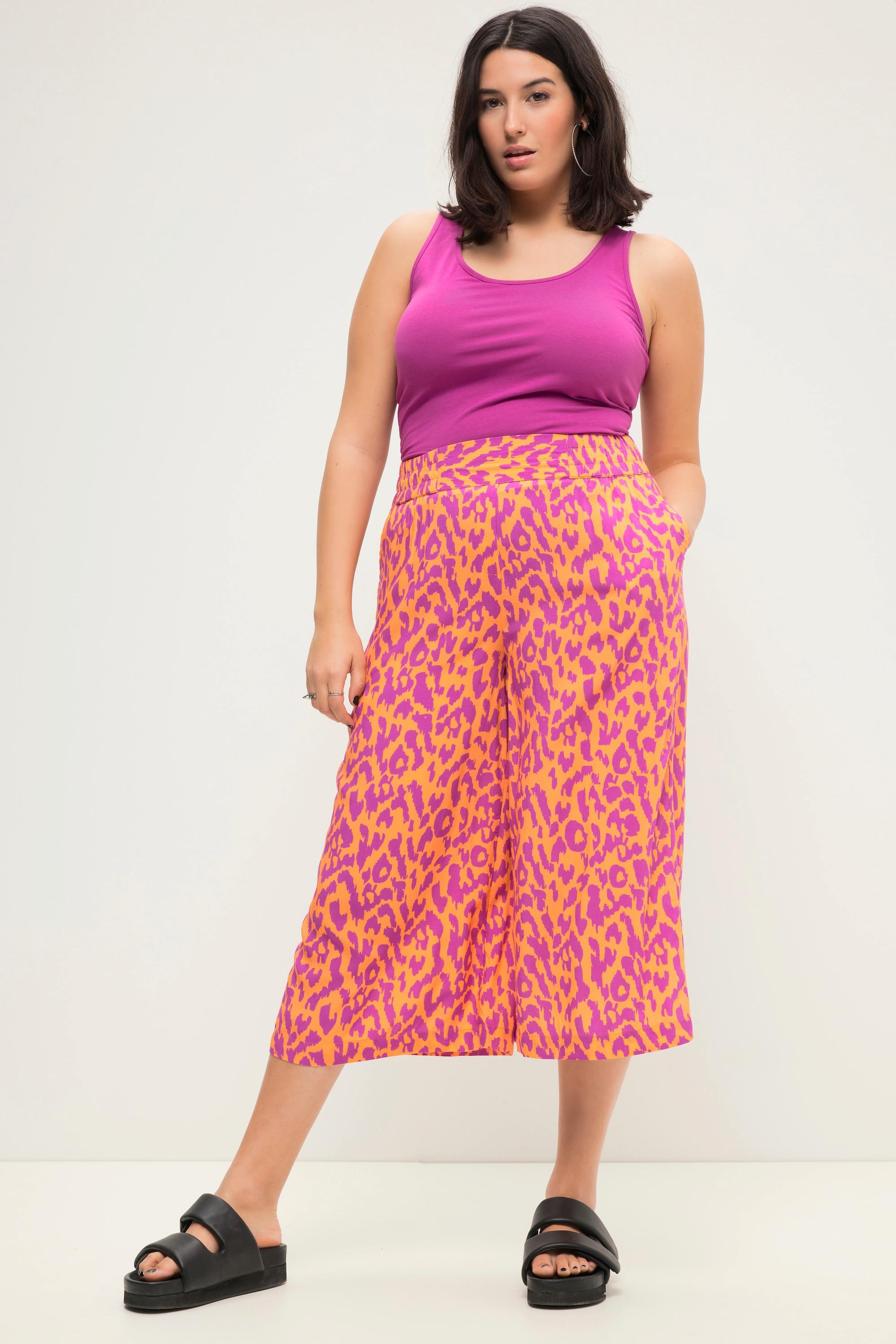 Studio Untold  Jupe-culotte à imprimé coloré, jambes larges et taille élastique 