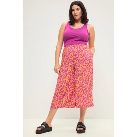 Studio Untold  Culottes con taglio della gamba ampio, design animalier colorato e cintura elastica 