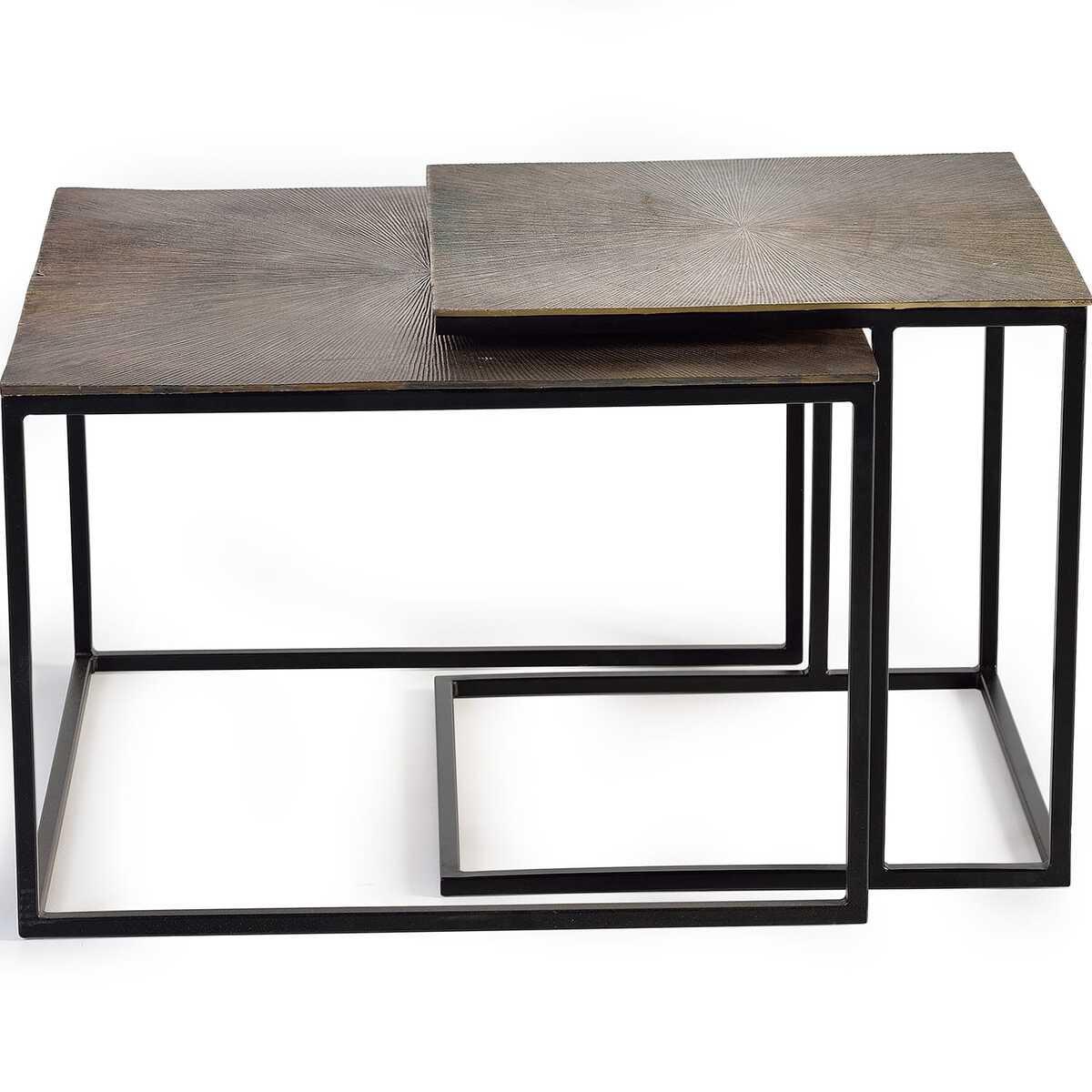 mutoni Couchtisch Tian bronze (2er-Set)  