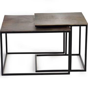 Tavolino Tian bronzo (set di 2)