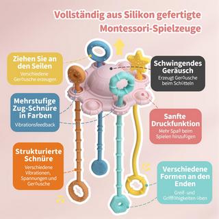 Activity-board  Jouet sensoriel pour les tout-petits, jouet à tirer, jouet de voyage pour les bébés, avec fonction hochet intégrée 