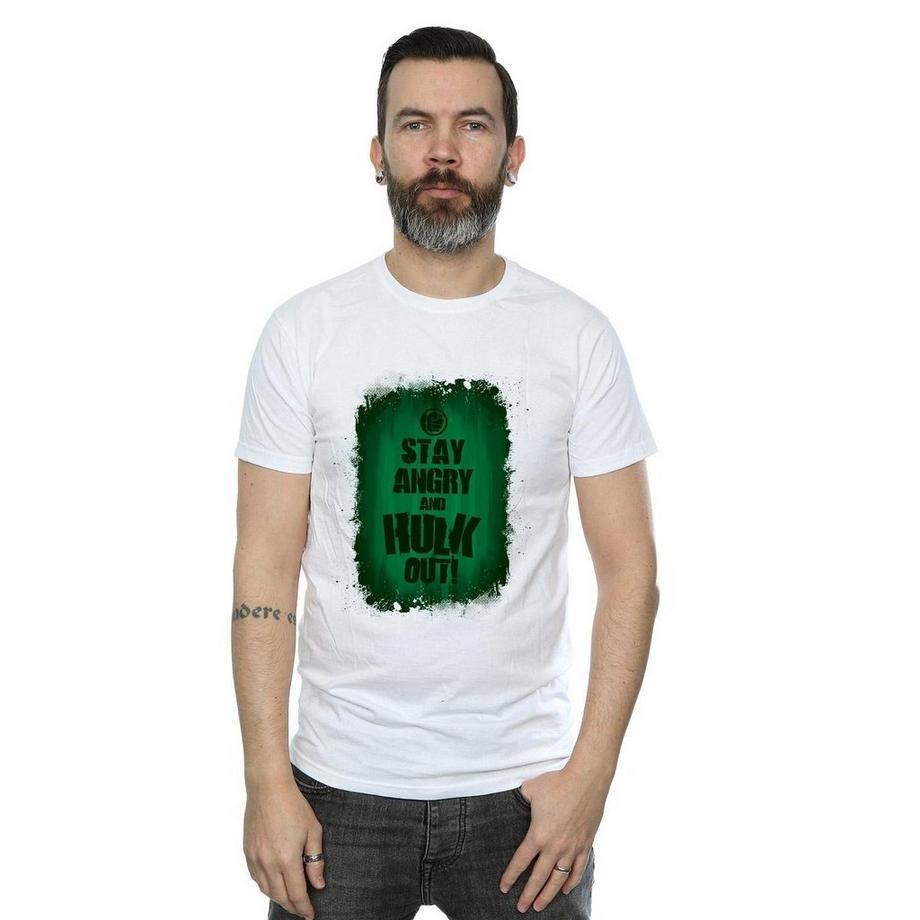 MARVEL Stay Angry T-Shirt Stampa Grafica  