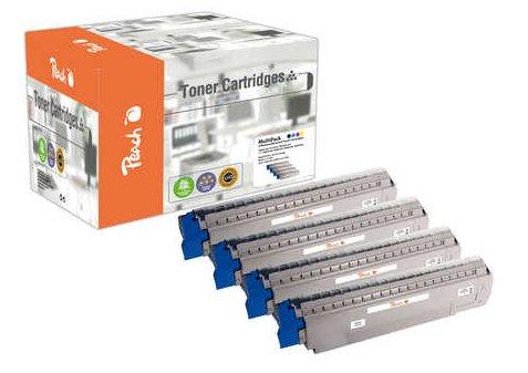 Peach  Toner OKI MC861/851-series MultiPack 1X 7000S., 3x7500 Seiten 