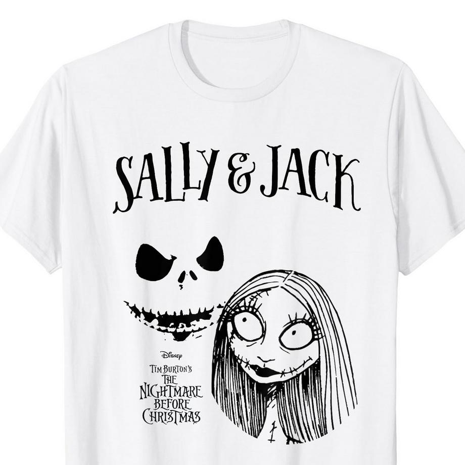 The Nightmare Before Christmas Jack und Sally Grafikdruck T-Shirt  