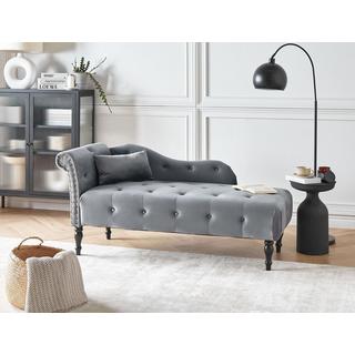 Beliani Chaise longue versione sinistra en Velluto Retrò IVRY  