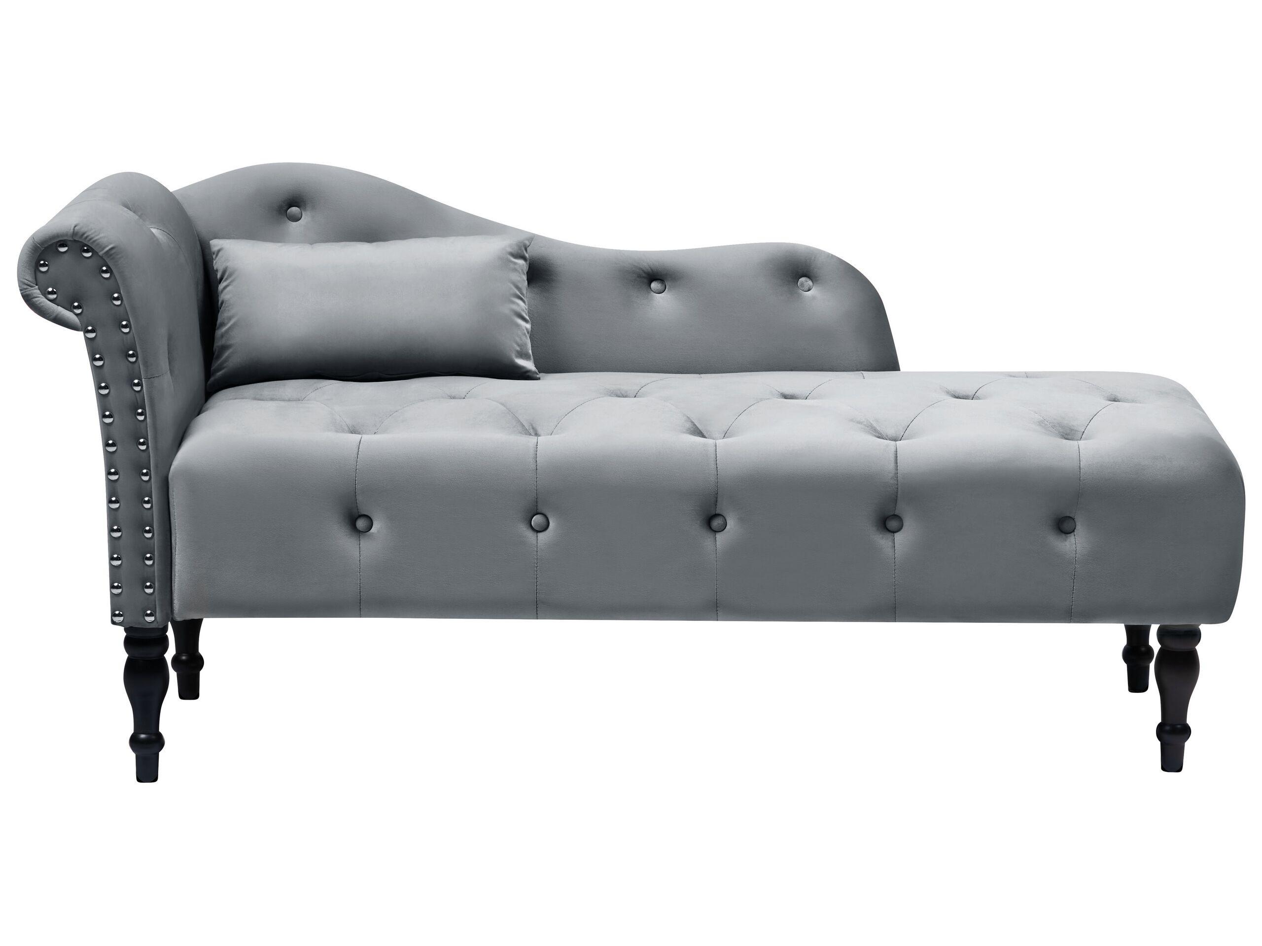 Beliani Chaise longue versione sinistra en Velluto Retrò IVRY  