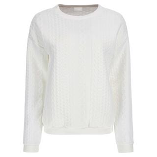 FREDDY Rundhals Sweatshirt mit Strickeffekt  