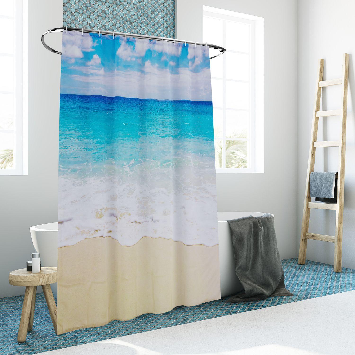 Northix Rideau de douche 180x200 cm avec motif  