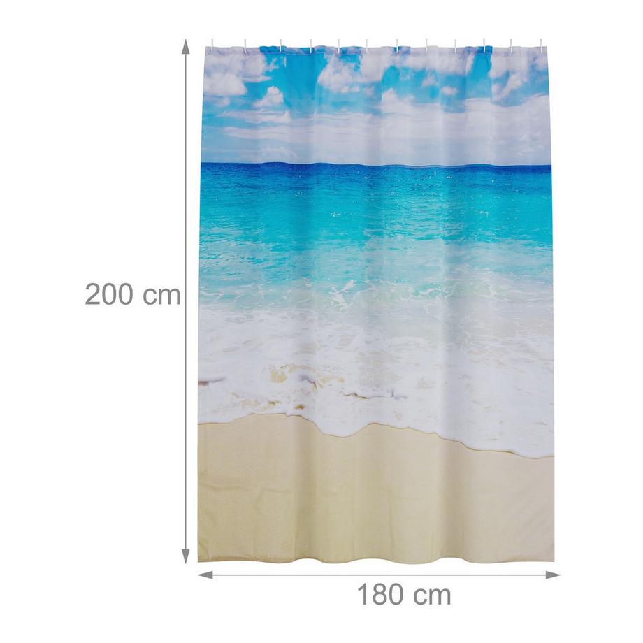 Northix Rideau de douche 180x200 cm avec motif  