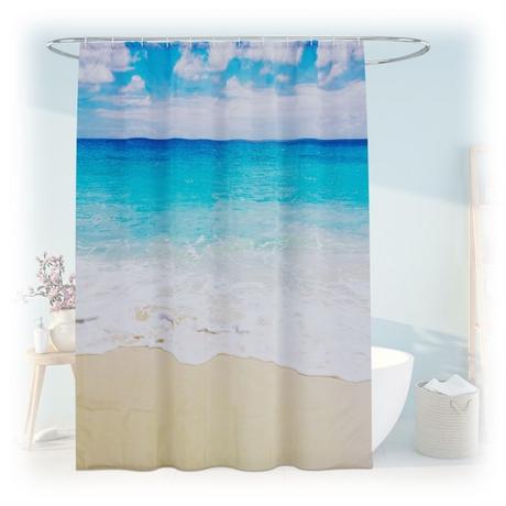 Northix Rideau de douche 180x200 cm avec motif  