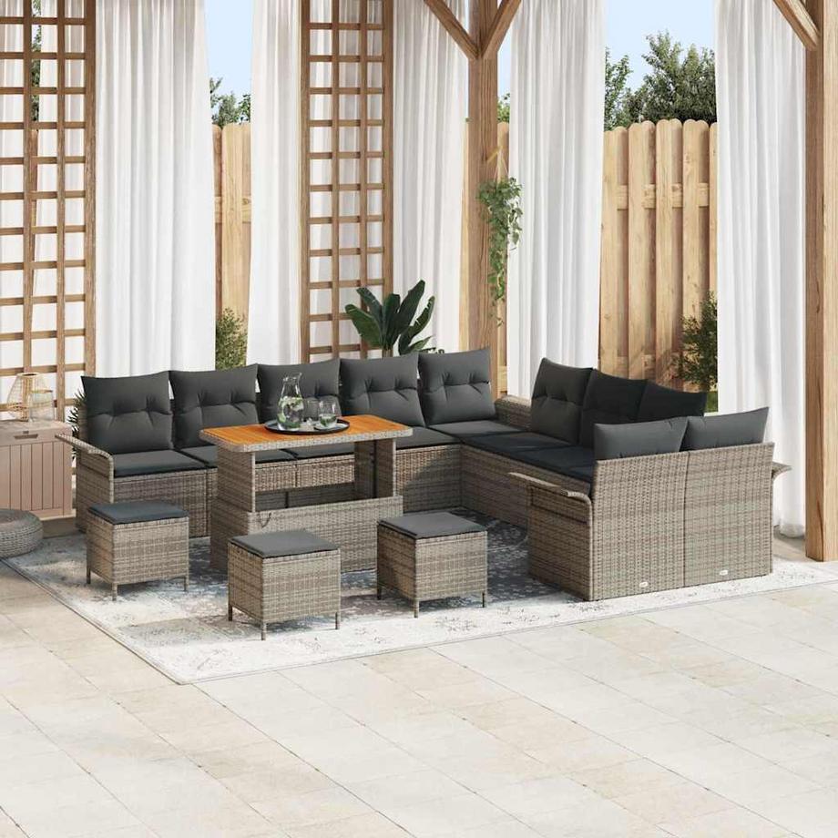 VidaXL Gartensofa-set poly-rattan  