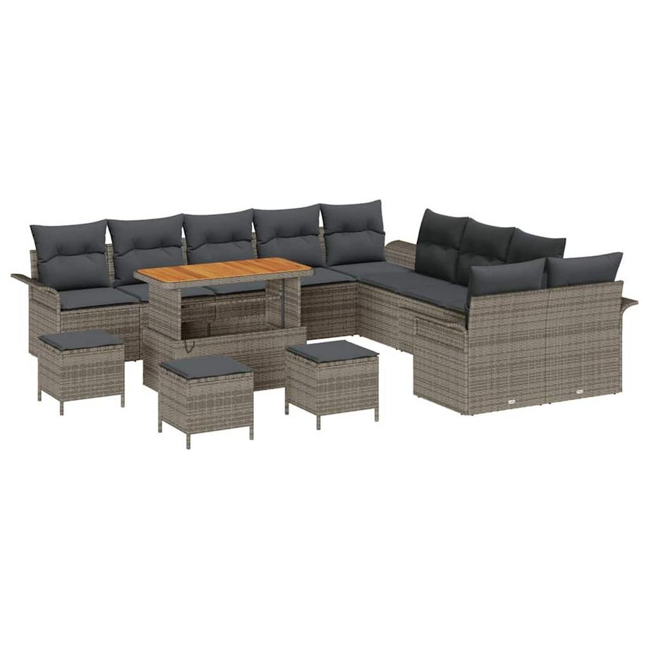 Gartensofa-set poly-rattan